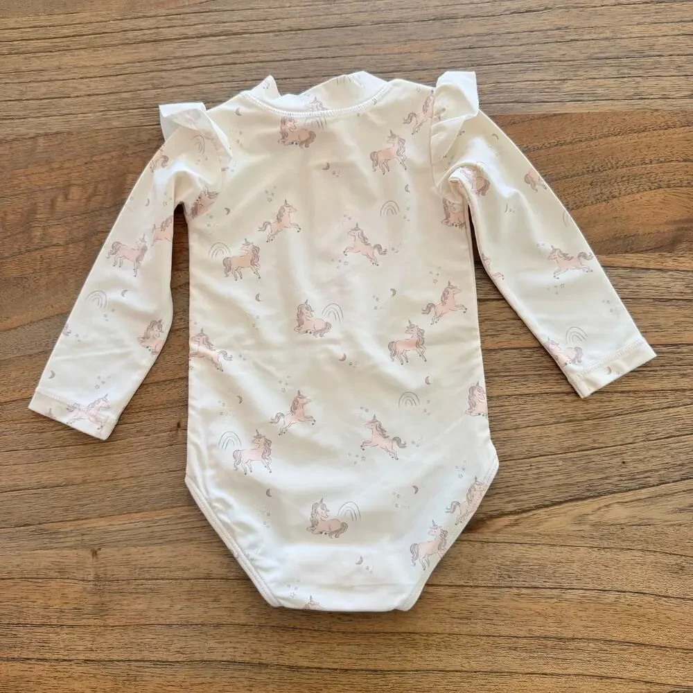 Quincy Mae Byron Rashguard One-Piece - Size 3-6 months